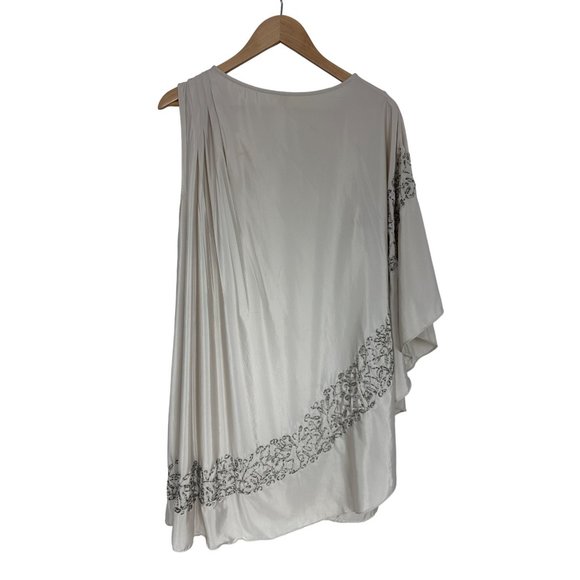 Size Medium NEW$188.00 FREE PEOPLE CHAMPAGNE 1-SHOULDER BRIGHTEN YOUR DAY DRESS - Picture 5 of 7